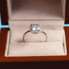 Cushion Aquamarine Engagement Ring