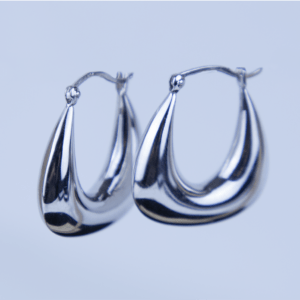 Chunky Silver Hoops