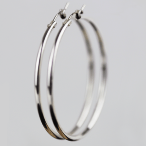 Alternative view of Big Silver Hoops