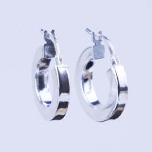Alternative view of Argent Silver Hoops